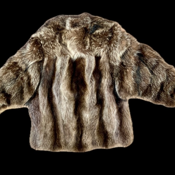 Custom 100% Real Fur vintage Coat waist length jacket - Picture 1 of 13